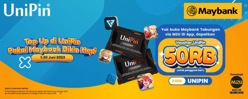 Top Up Game Favoritmu Pakai Maybank dan Dapatkan Bonus Voucher UniPin!